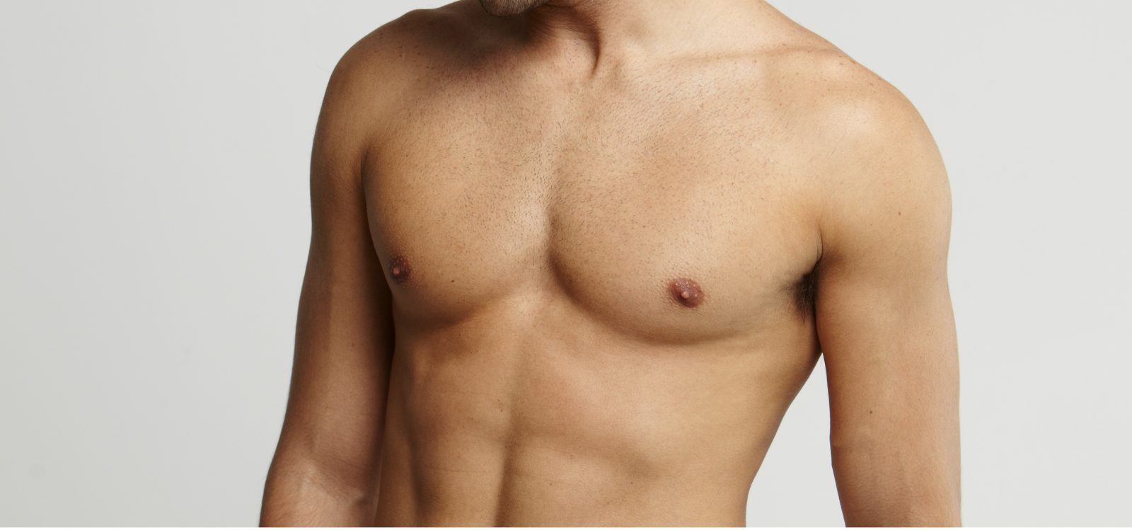 Tampa Bay male breast reduction model shirtless